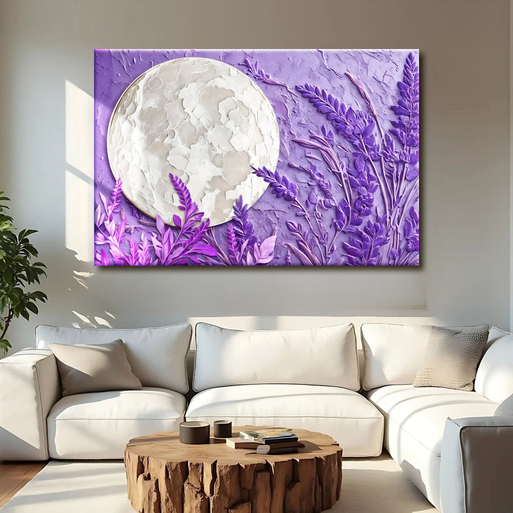 3D Lavander Moon Wall Art