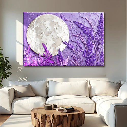 3D Lavander Moon Wall Art