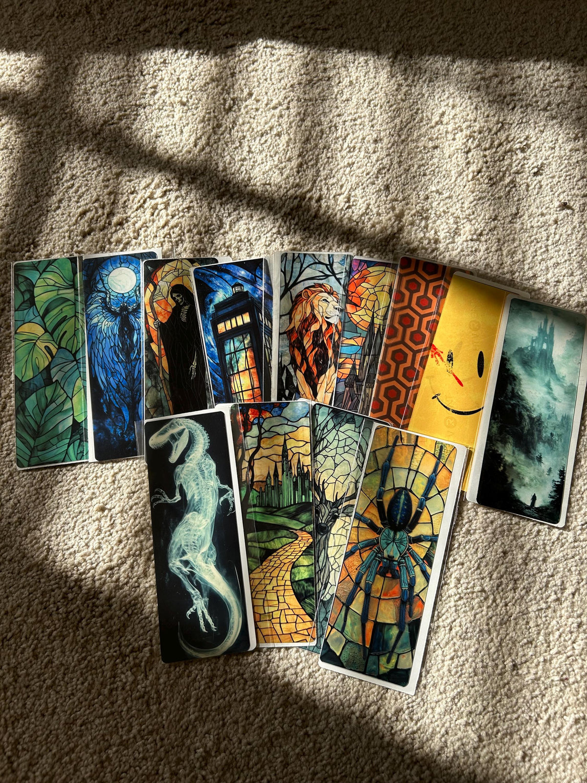 Moon Phases Surrounded Bookmark - Celestial Lunar Art, Mystical Moon Phase Design, Astrology Gift