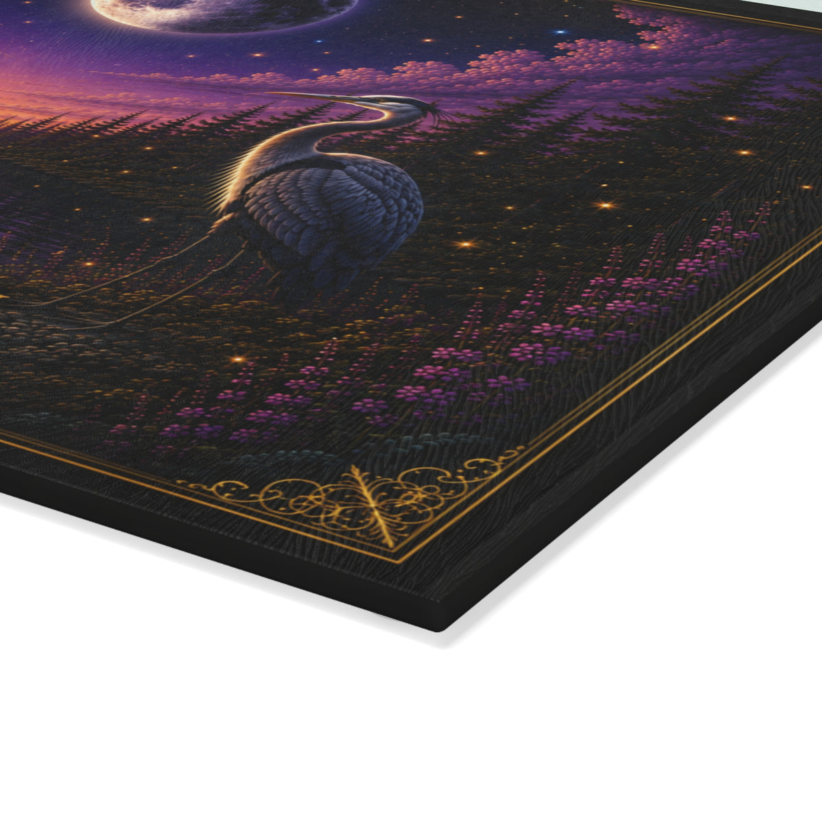 Cutting Board 🌖 Waning Gibbous Moon in July | MCP Moon Phase Collection Wall ArtGlass Glass