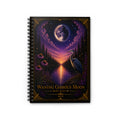 Spiral Notebook - Ruled Line 🌖 Waning Gibbous Moon in July | Moonlit Crane Collection | MCP Series